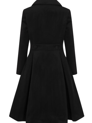 Obrázok produktu Čierny dámsky retro kabát s gombíkmi